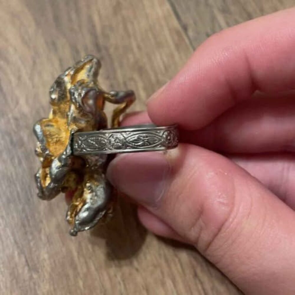 Vintage Brutalist Multi-Stone Ring